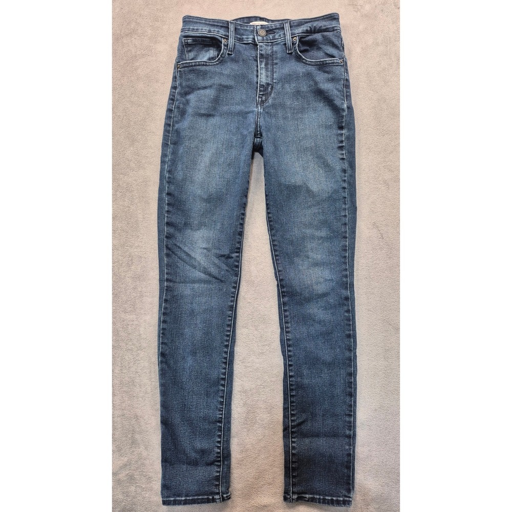 Levis 721 Womens 27 High Rise Skinny Jeans Medium Wash Blue WaterLess Denim
